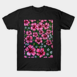 Tropical Hibiscus Flowers T-Shirt